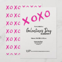 XOXO Galentine's Day Friends Valentines Party Invi
