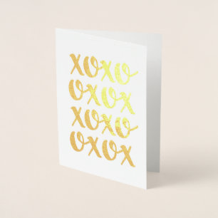 xoxo   Gold foil card