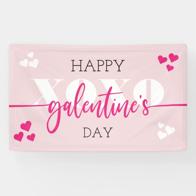 XOXO Happy Glanetine's Day  Banner (Horizontal)