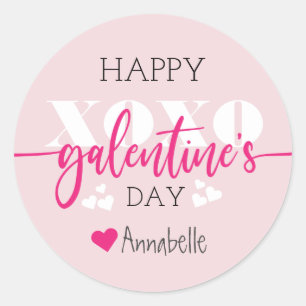 XOXO Happy Glanetine's Day Classic Round Sticker