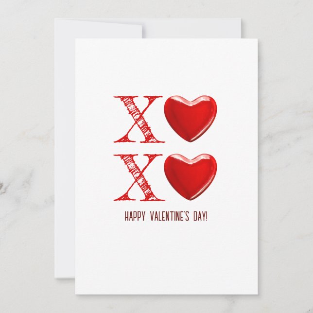 Xoxo Happy Valentine with sweet heart candy Invitation (Front)