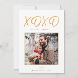 XOXO Happy Valentine's Day Photo Holiday Card