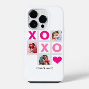 XOXO Happy Valentine's Day Pink Heart Custom Photo iPhone 14 Pro Case