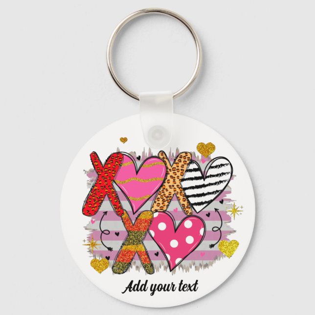  XOXO Heart Cute & Playful Key Ring (Front)