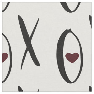 XOXO Heart Fabric