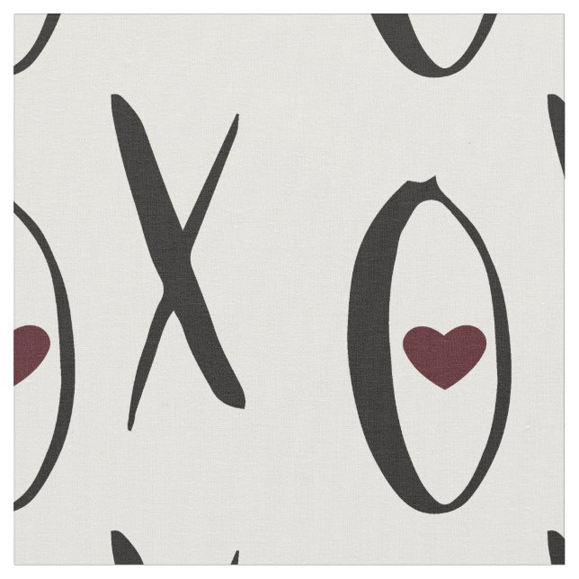XOXO Heart Fabric (Close Up)