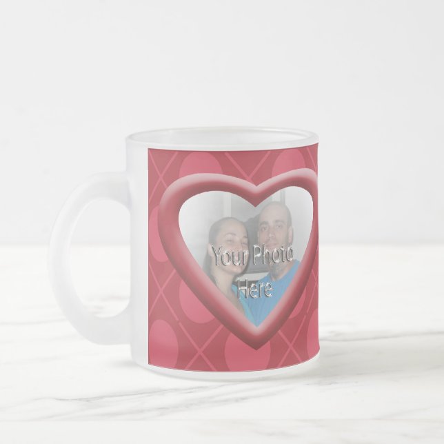 XOXO Heart Hugs & Kisses Customisable Photo Mug (Left)