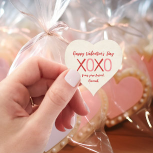 XOXO Heart Kids Classroom Valentine's Day Party Heart Sticker