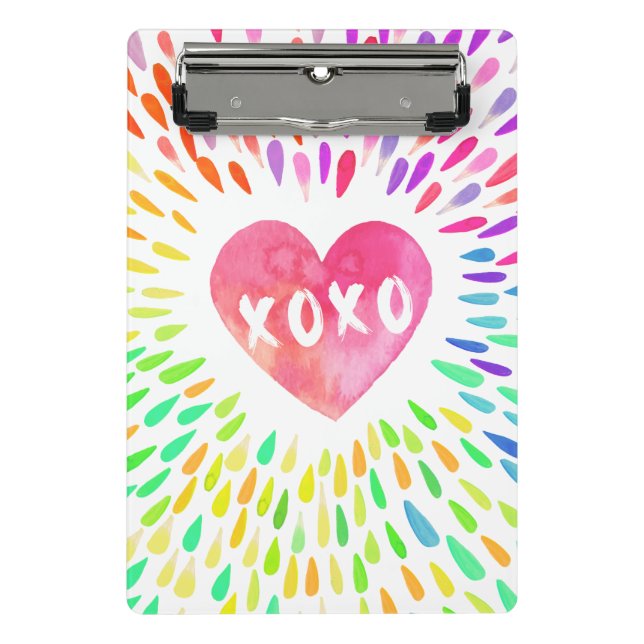 XoXo Heart Mini Clipboard (Front)