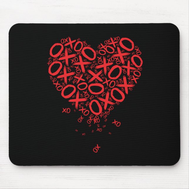 XOXO Heart Mouse Mat (Front)