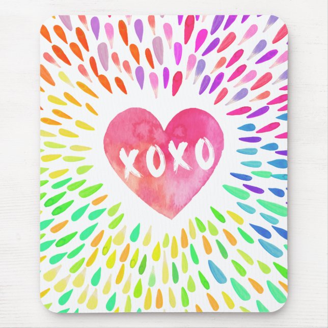 XoXo Heart Mouse Mat (Front)
