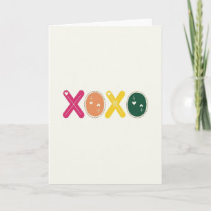 Xoxo Heart Pattern Card