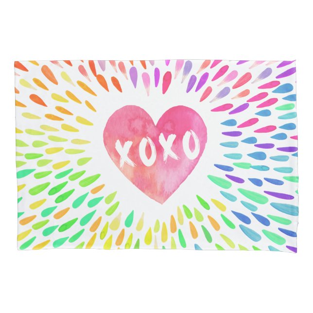 XoXo Heart Pillowcase (Front)