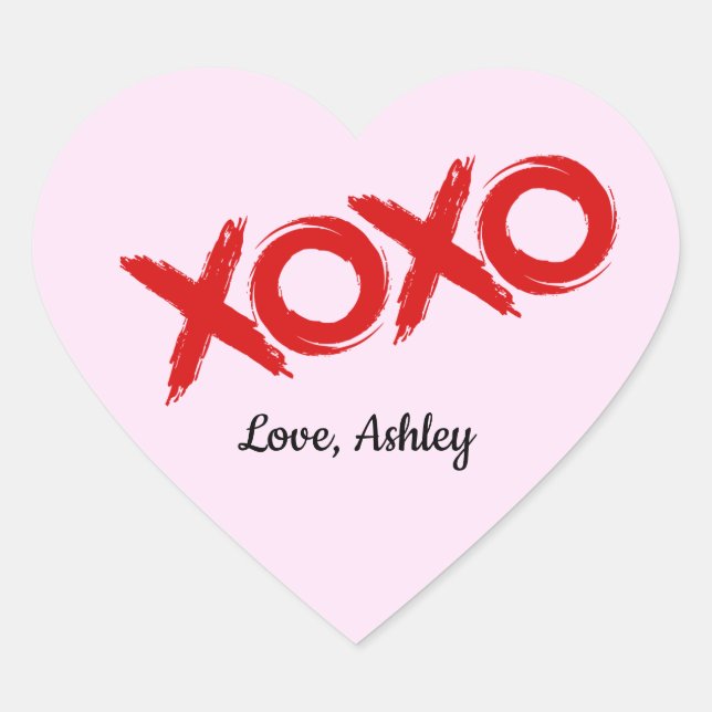 Xoxo Heart Sticker (Front)
