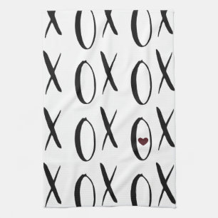 XOXO Heart Tea Towel