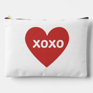 XOXO Heart Zipper Pouch Make-Up Bag