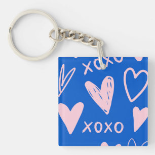 XOXO Hearts Acrylic Keychain – Cute Key Ring