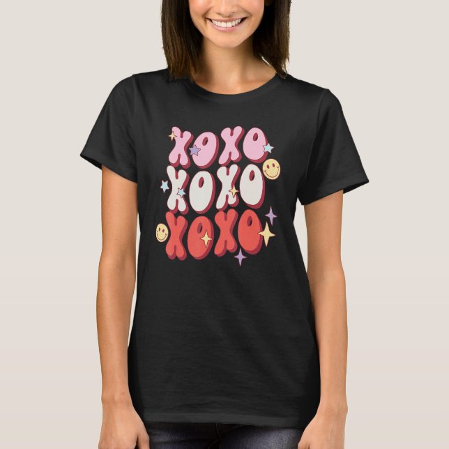 XOXO Hearts Love Hugs Kisses Valentines Day Matchi T-Shirt (Front)