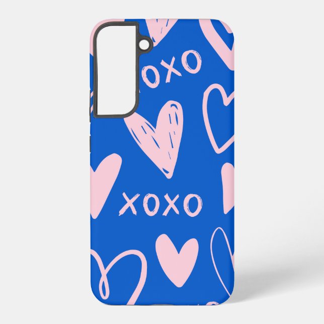 XOXO Hearts Samsung Galaxy 22+ Phone Case (Back)