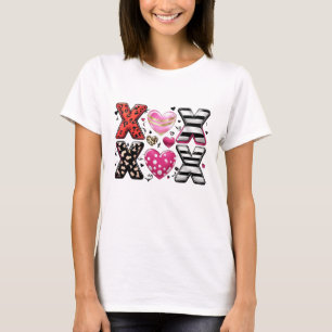 XOXO Hearts Trendy Love & Hugs Design T-Shirt