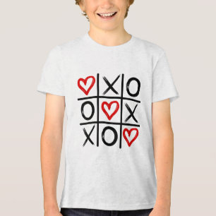 Xoxo Hearts Valentine Hugs Kisses Tic-tac-toe Wome Tri-Blend Shirt