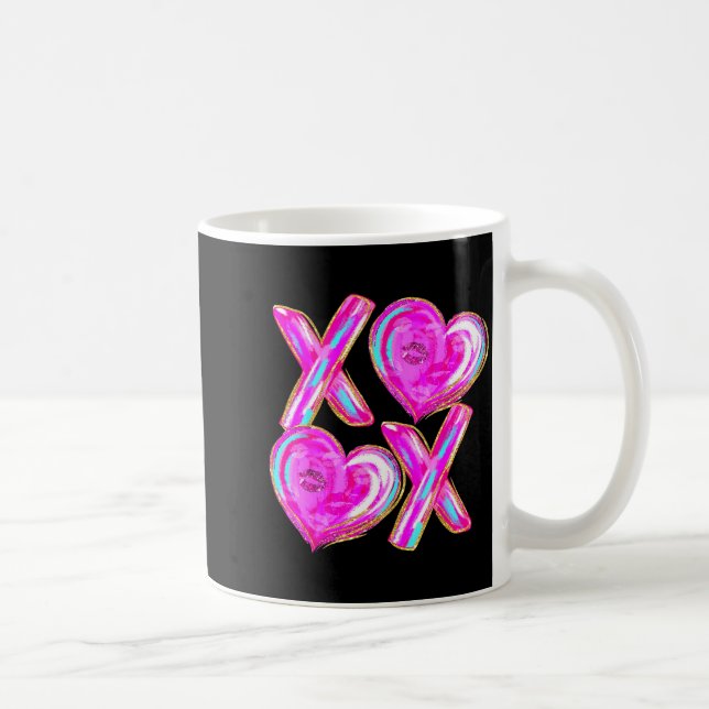 Xoxo Hearts Valentine's Day Women Girls Vday  Coffee Mug (Right)