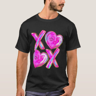 Xoxo Hearts Valentine's Day Women Girls Vday  T-Shirt