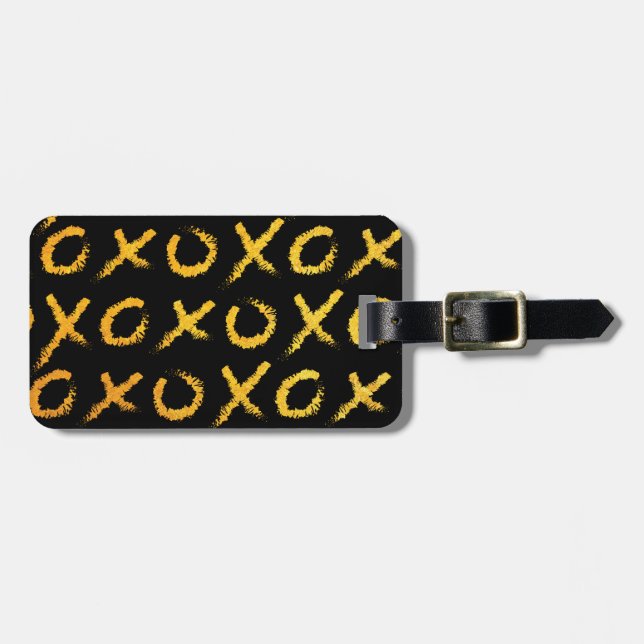xoxo hugs and kisses luggage tag (Front Horizontal)