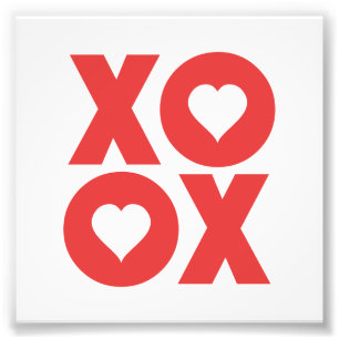 XOXO Hugs and Kisses Valentine's Day Photo Print
