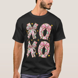 Xoxo Hugs And Kisseshearts Love Coquette Valentine T-Shirt