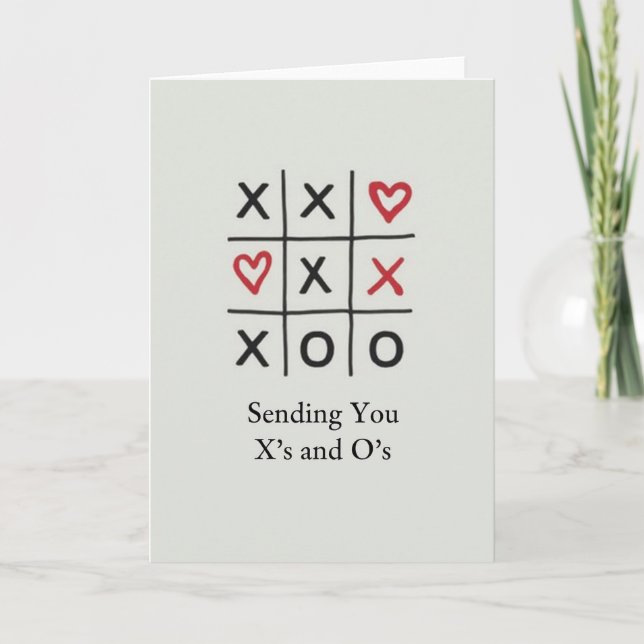 Xoxo Hugs Kisses Love Game Card (Front)