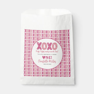 XOXO Hugs & Kisses Valentine's Day 1st Birthday Favour Bags