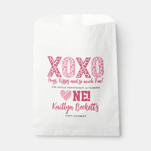 XOXO Hugs & Kisses Valentine's Day 1st Birthday Favour Bags