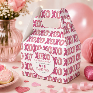 XOXO Hugs & Kisses Valentine's Day 1st Birthday Favour Box