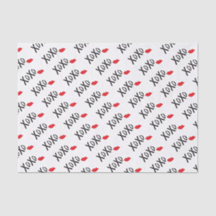 XoXo-Hugs-Kisses-with-Red-Lips Tissue Paper
