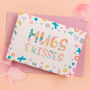 XOXO Hugs, Love & Kisses Happy Valentine's Day Holiday Card