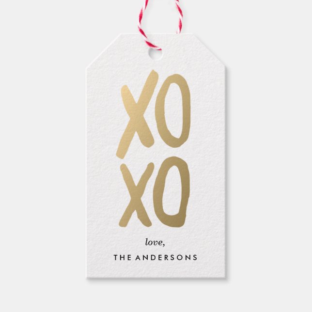 XOXO in White | Gift Tags (Front)