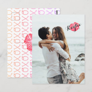 XOXO Kiss Add Your Photo Personalised Postcard