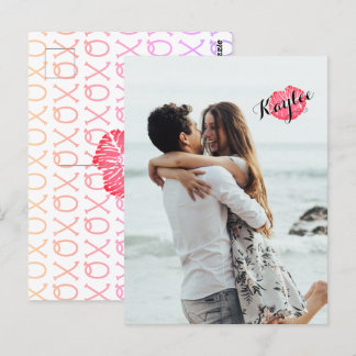 XOXO Kiss Add Your Photo Personalised Postcard