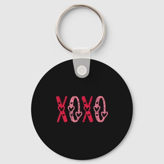 Xoxo Kisses Hugs Vintage Valentines Day  Key Ring (Front)
