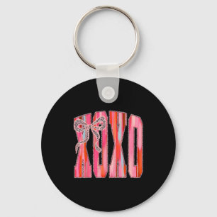 Xoxo Leopard Bow Funny Valentine's Day Coquette Nk Key Ring