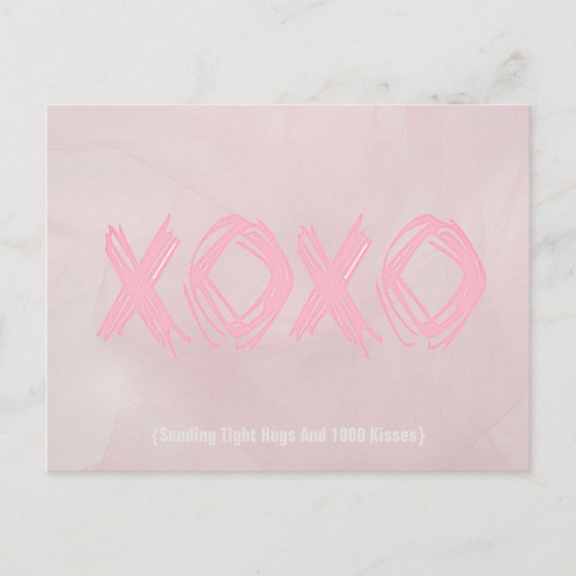 XOXO Light Pink Postcard (Front)