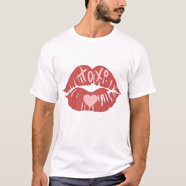 XOXO Lips Valentine's Day T-Shirt (Front)