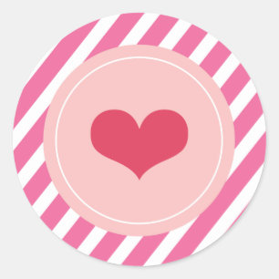 XOXO Love & Kisses Valentine Party 3 Inch Stickers