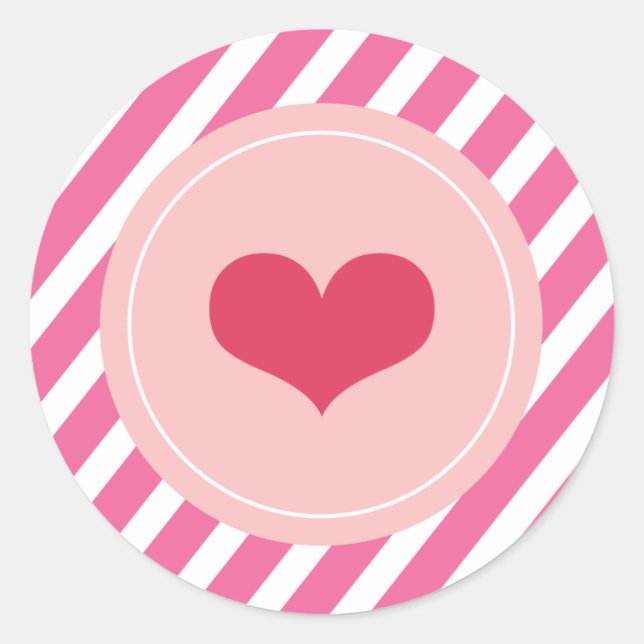 XOXO Love & Kisses Valentine Party 3 Inch Stickers (Front)