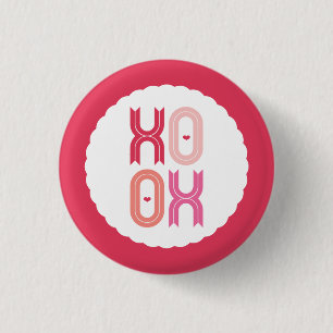 XOXO Love & Kisses Valentine Party Sweet Buttons