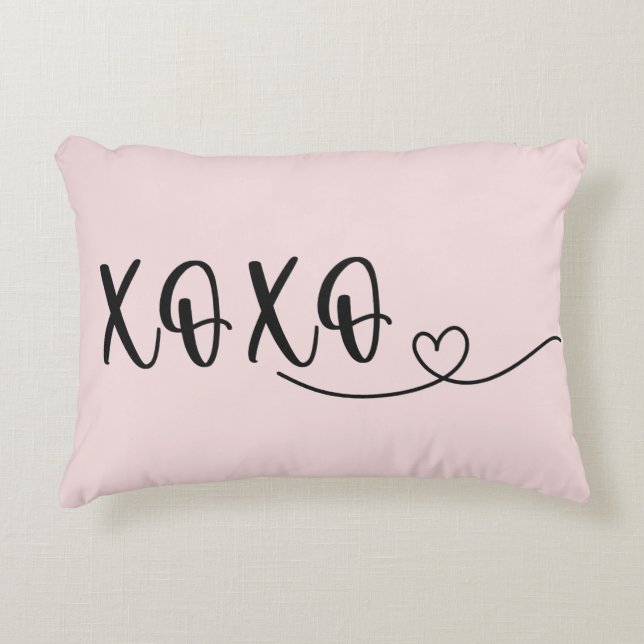 XOXO Love Script Decorative Cushion (Front)