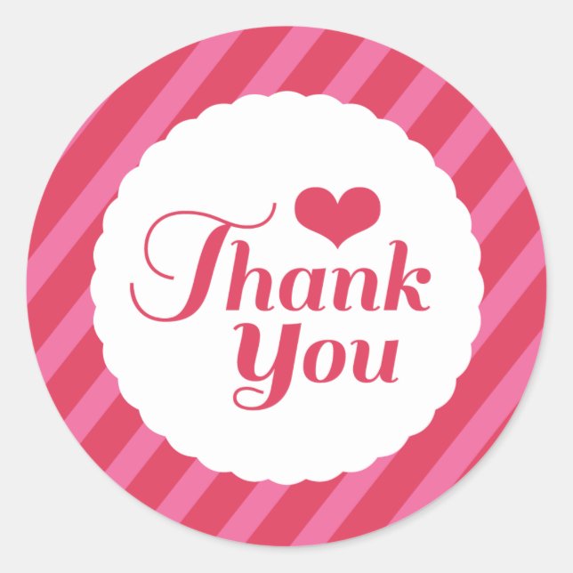 XOXO Love Valentine Party Thank You Stickers (Front)