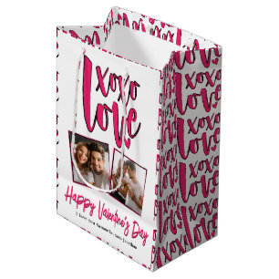 XOXO LOVE Valentine's Day Photo Medium Gift Bag