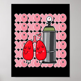 Xoxo Lung Squad Respiratory Therapist Nurse Rt Rrt Poster
